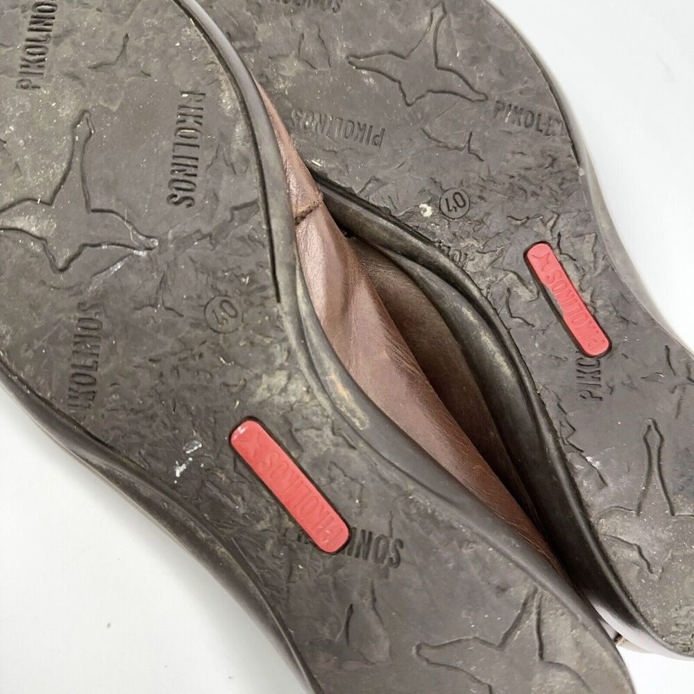 Women Pikolinos Brown Slip On Leather Loafer Mocassin Shoe Size 40 Made in Spain - Picture 8 of 9